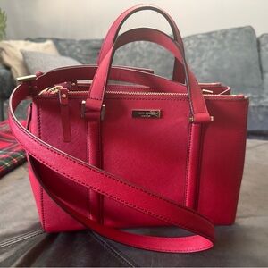 🔥 ♥️ Kate Spade Newbury Lane Red Leather Tote Bag
